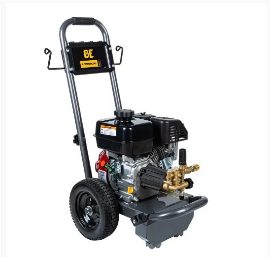 BE Power 3,400 PSI 2.5 GPM Gas Pressure Washer with KOHLER SH270 Engine and Axial Pump