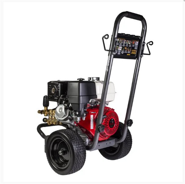 BE Power 4,000 PSI 4.0 GPM Gas Pressure Washer with Honda GX390 Engine and General Triplex Pump