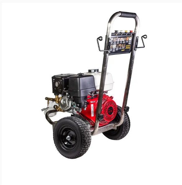 BE Power 4,000 PSI 4.0 GPM Gas Pressure Washer with Honda GX390 Engine and Comet Triplex Pump