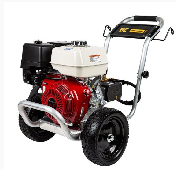 BE Power 4,000 PSI 4.0 GPM Gas Pressure Washer with Honda GX390 Engine and AR Triplex Pump