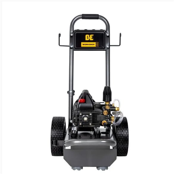 BE Power 1,500 PSI 1.6 GPM Electric Pressure Washer with Powerease Motor and Triplex Pump