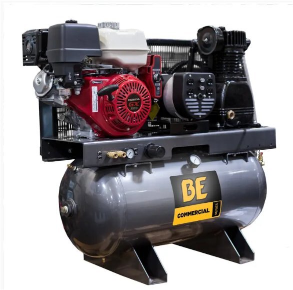 BE Power 16 CFM @ 175 PSI Gas Air Compressor/Generator with Honda GX390 Engine