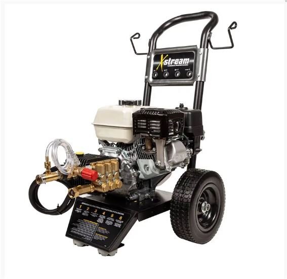BE Power 2,500 PSI - 3.0 GPM GAS PRESSURE WASHER WITH HONDA GX200 ENGINE AND GENERAL TRIPLEX PUMP