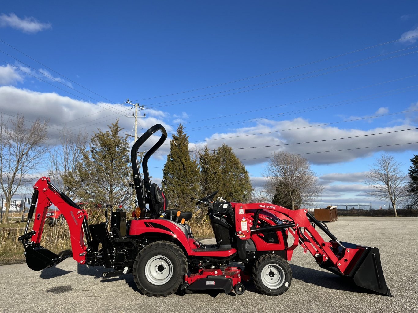 2023 Mahindra eMax 20S HST 4WD Tractor with Loader, Mower & Backhoe