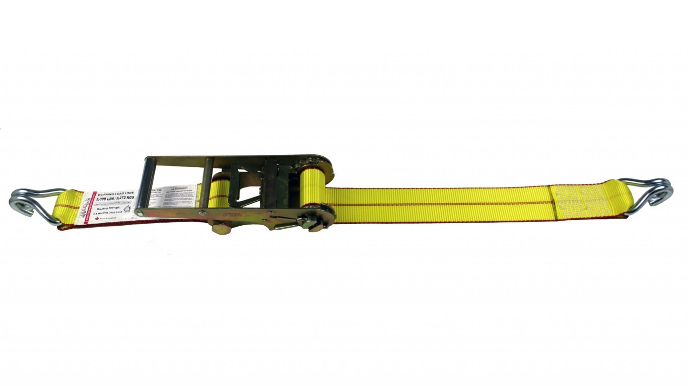RATCHET STRAP 3X16' WITH 1/2 HOOK