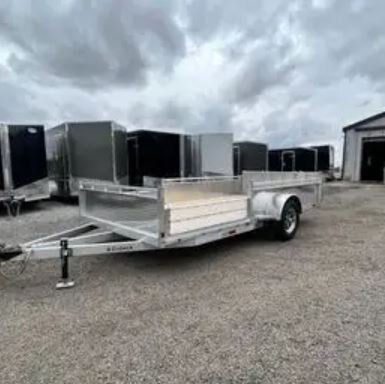 Aluminum 7x14 Single Axle 3 place Side Load ATV trailer