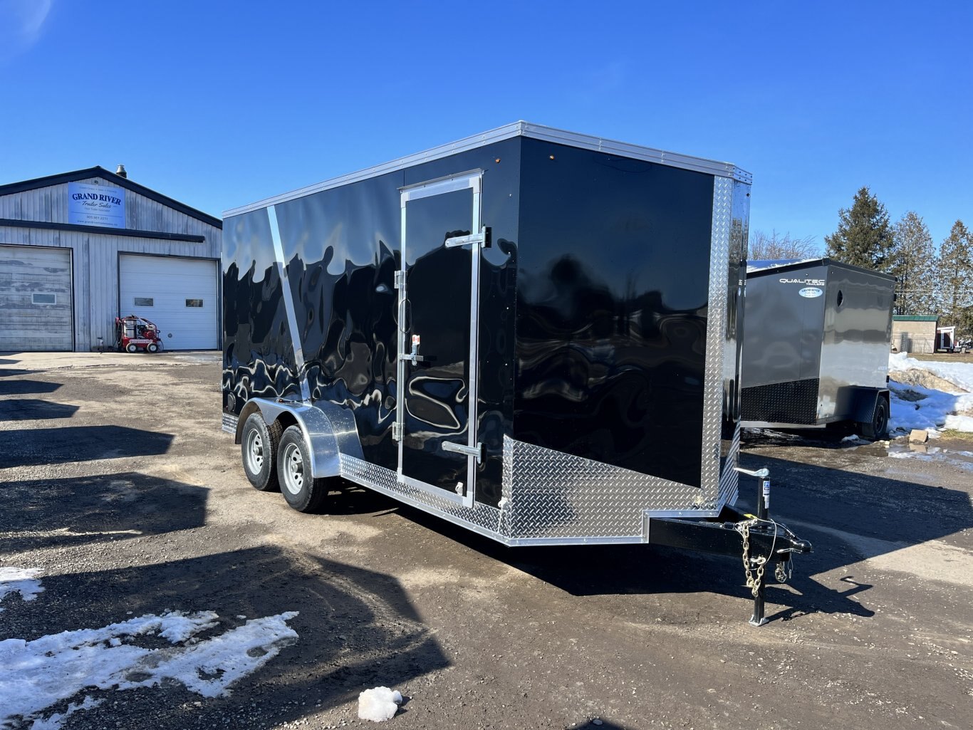Aluminum 7x16 Tandem Axle Landscape Utility trailer Byfold rear gate