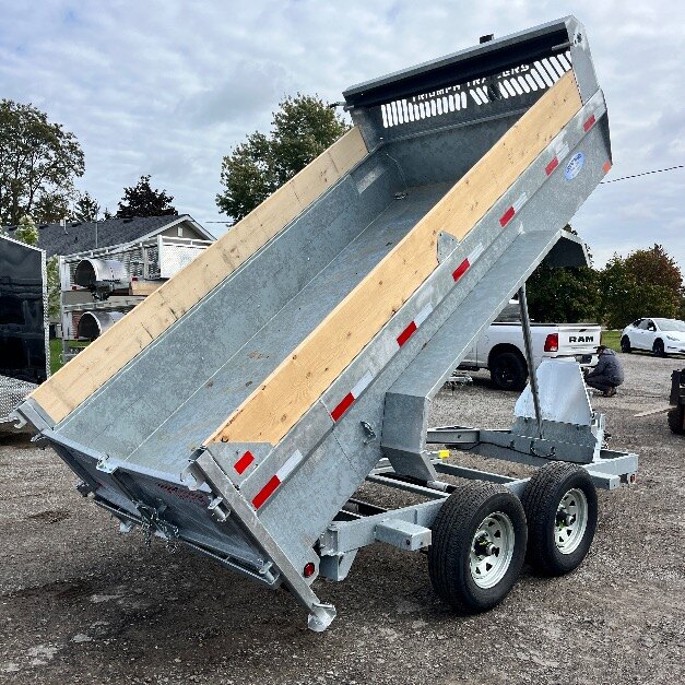 Galvanized 6x12 5TON Dump Trailer with ramps