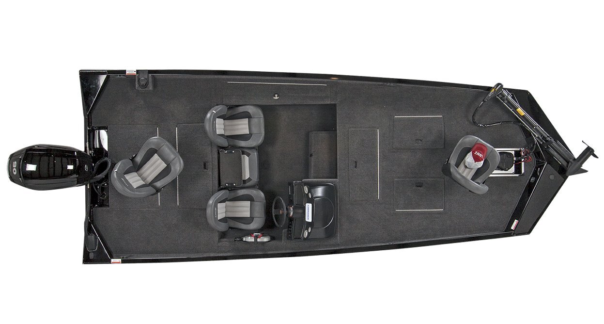 Lowe Boats Legacy Metallic Black Exterior Gray Poly Roughliner Splatter