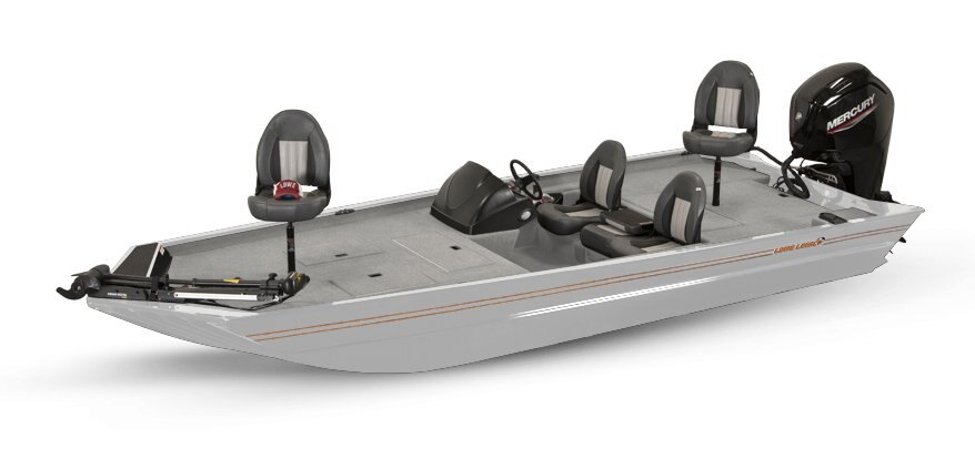 Lowe Boats Legacy Bright White Exterior - Gray Poly Roughliner Splatter Black Interior Coating