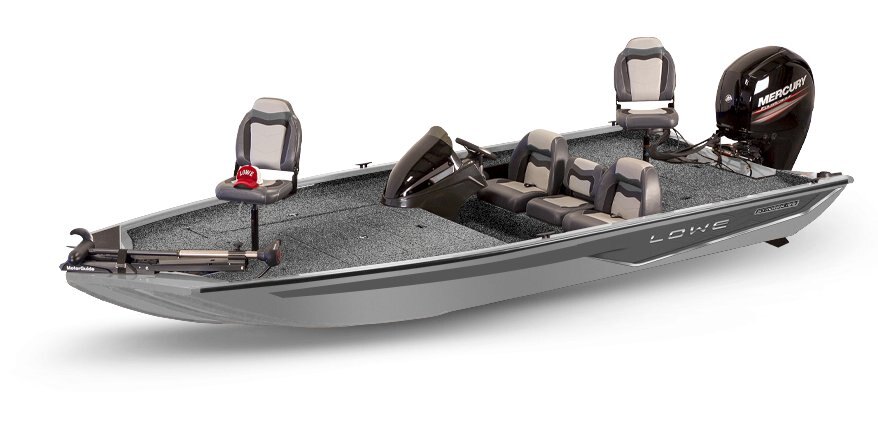 Lowe Boats Stinger 195 Metallic Silver Exterior - Gray Poly Roughliner Splatter Black Interior Coating
