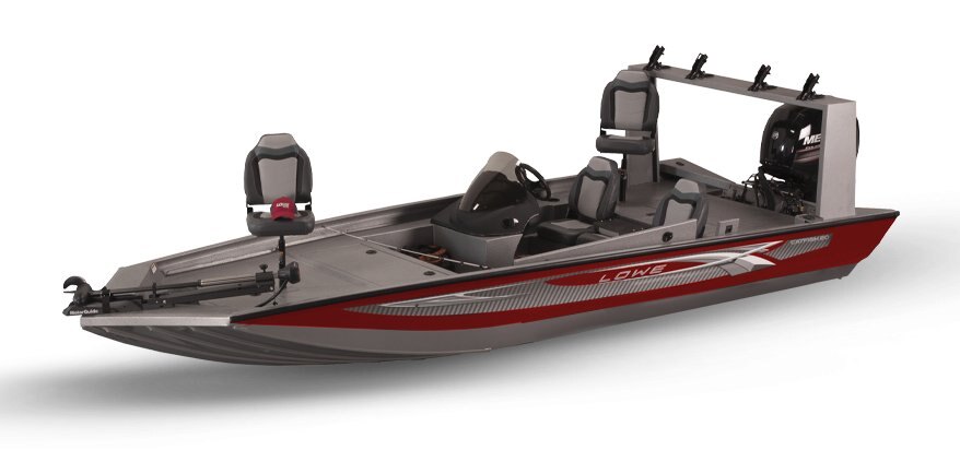 Lowe Boats 20 Catfish 2-Tone Dark Gray Metallic Base & Red Accent