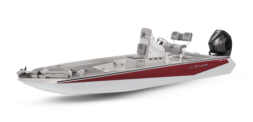 Lowe Boats 22 BAY 2-Tone White Base & Candy Apple Red Accent