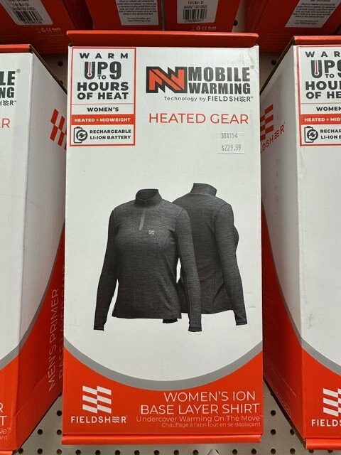 MOBILE WARMING WOMENS HEATED BASE LAYER TOP ASS'T SIZES