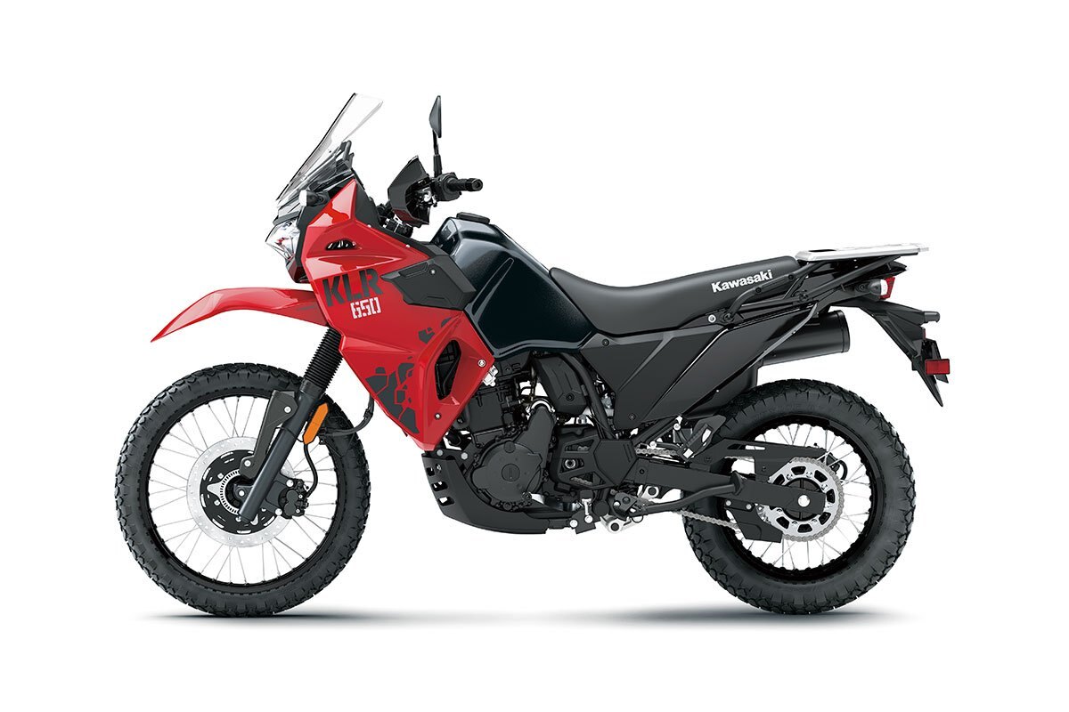 2024 Kawasaki KLR650 FIRECRACKER RED / METALLIC CARBON GRAY THE MOST RELIABLE REPUTATION FOR ADVENTURE RIDING