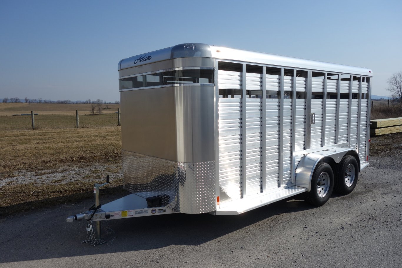 ADAMS 14' LIVESTOCK TRAILER