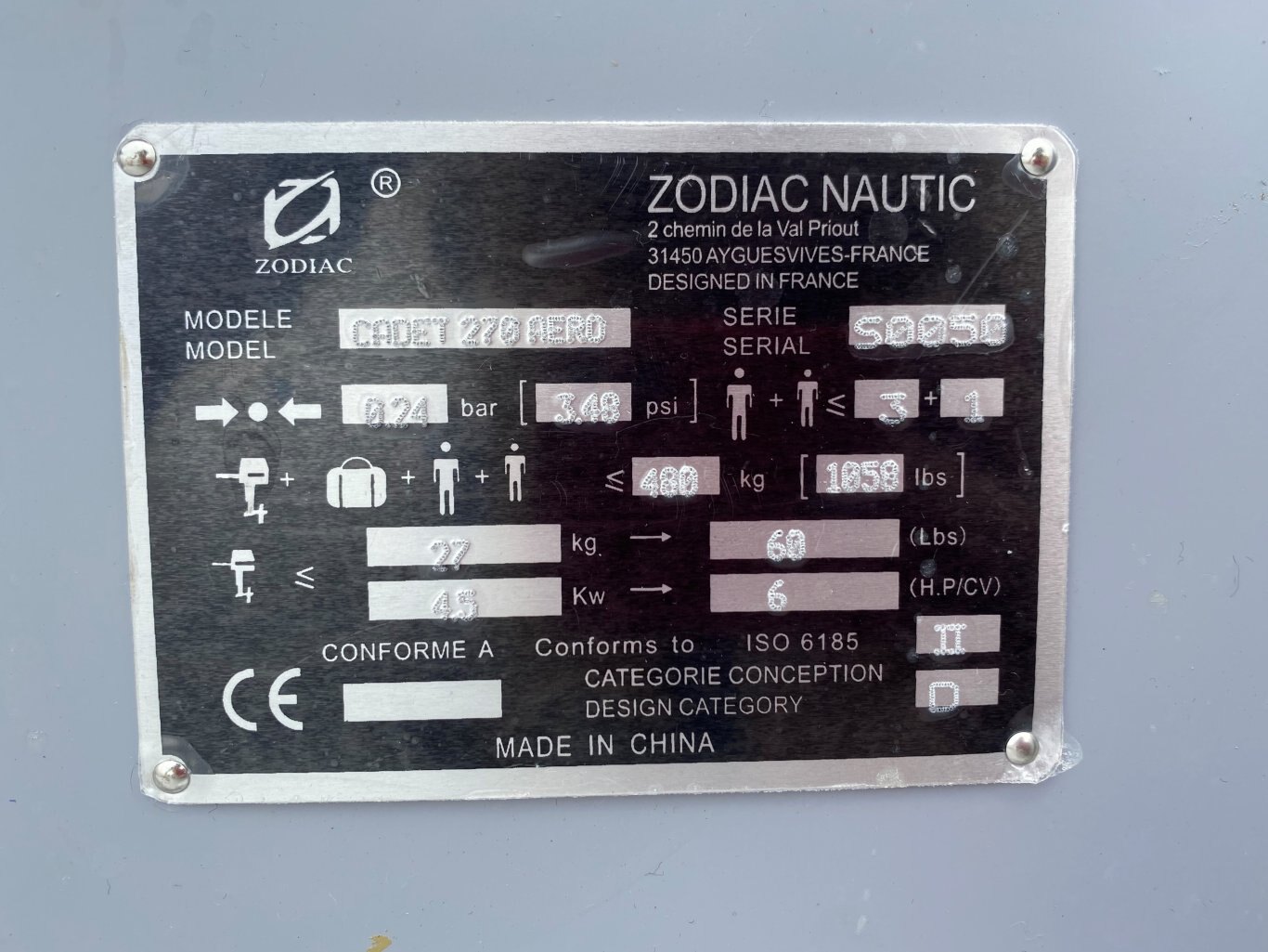 2024 Zodiac Cadet 310 Aero Home GA Checkpoint Motorsports & Marine