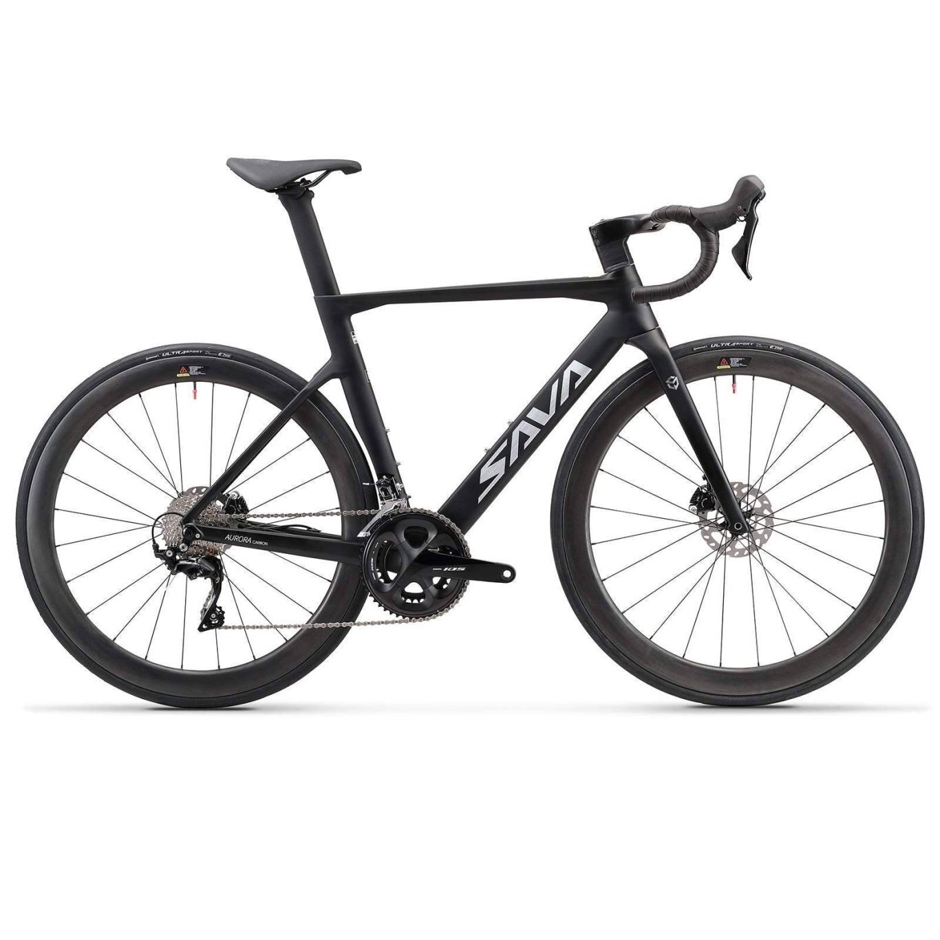 2023 SAVA  AURORA Disc 7.1 Carbon Road Bike 22 Speed / Black