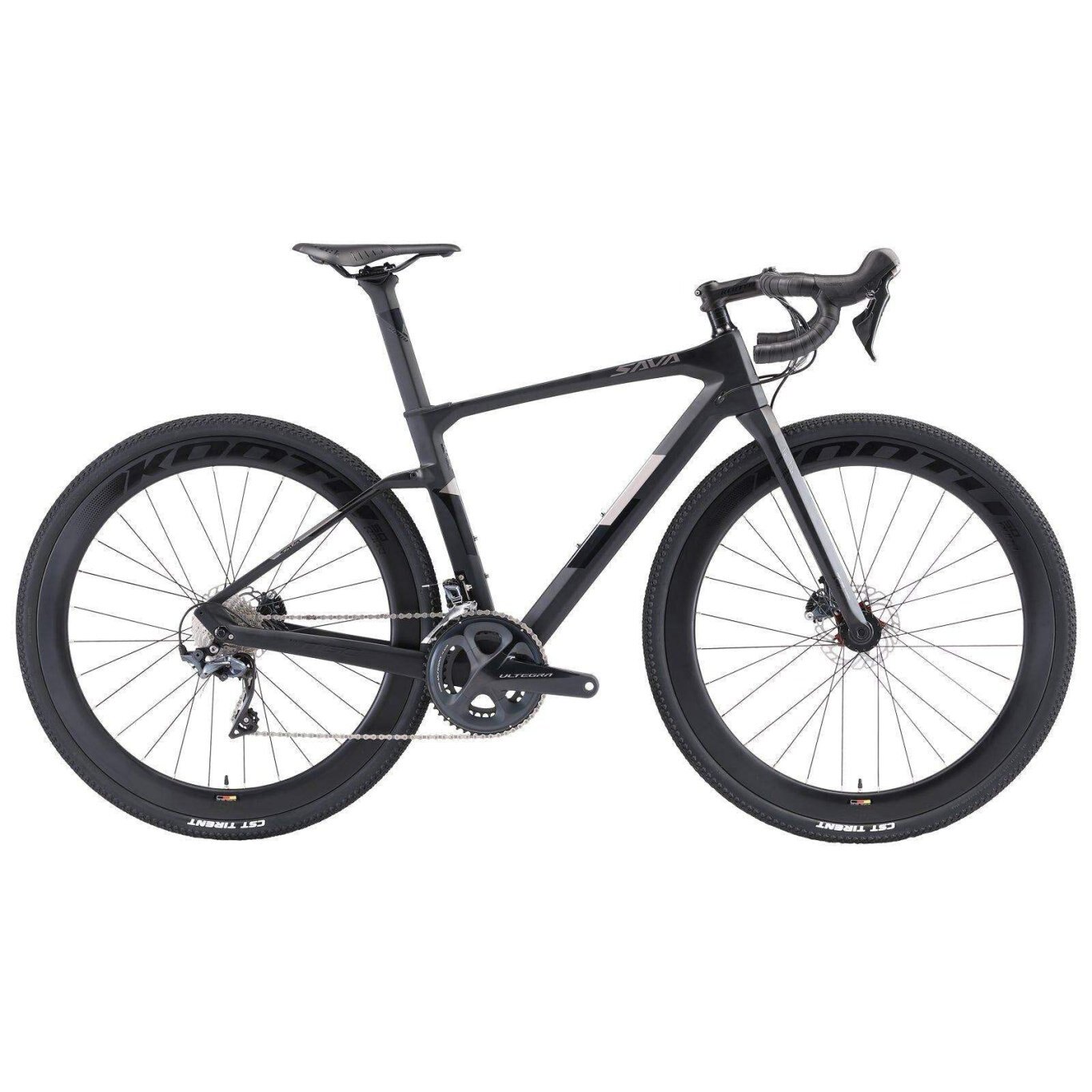 Vélo de route SAVA Trailblazer 8.0 Carbon Gravel 2023 22 vitesses / Gris noir