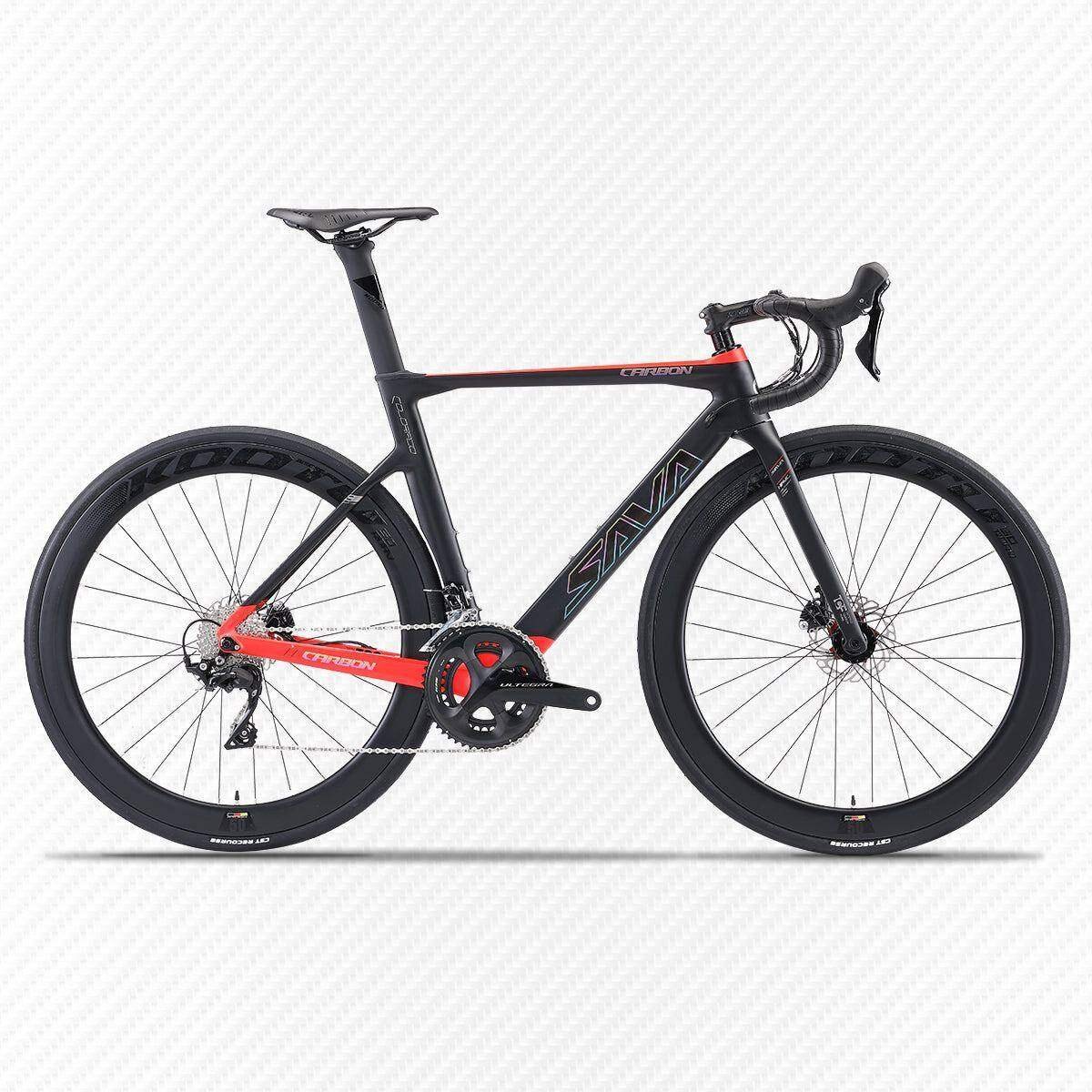 Vélo de route SAVA Meteor 8.0 entièrement carbone 2023 22 vitesses / noir rouge