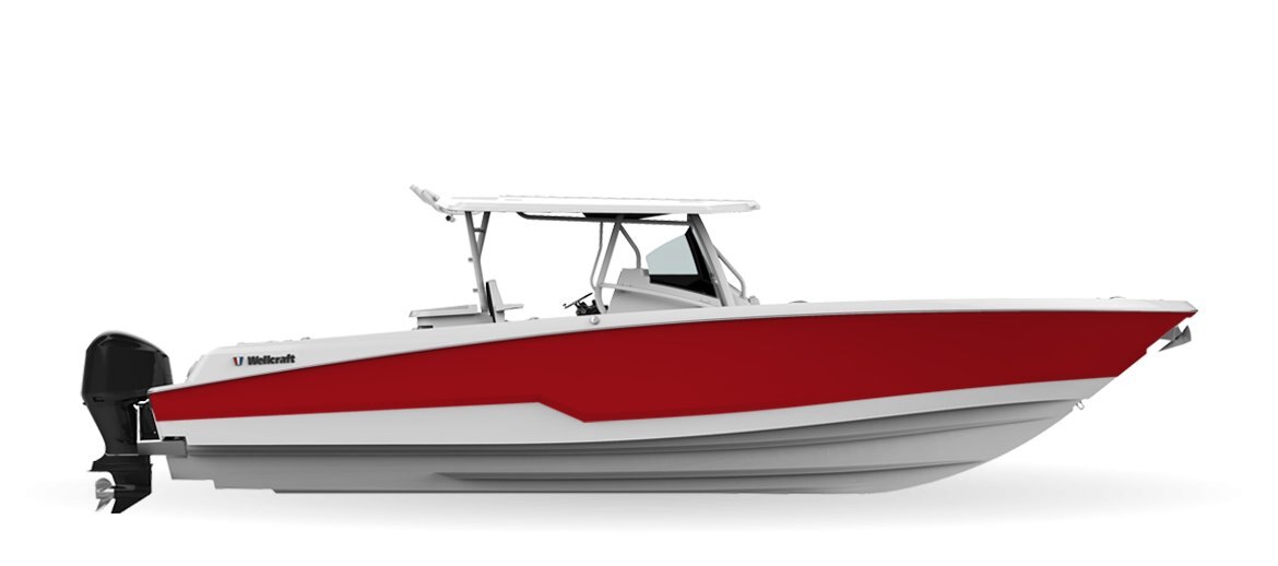 2024 Wellcraft 352 FISHERMAN Crimson Red