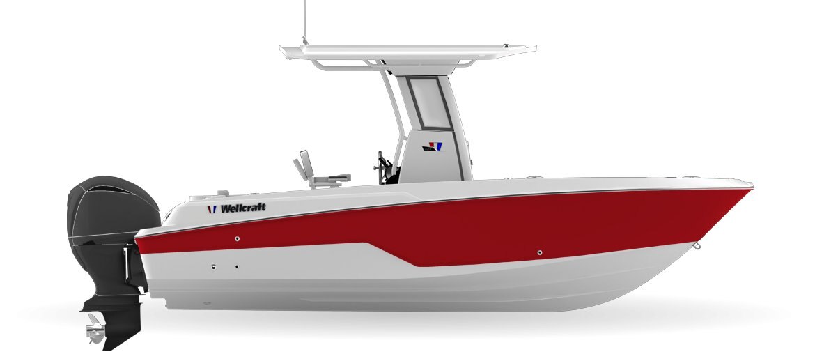 2024 Wellcraft 223 Fisherman Crimson Red