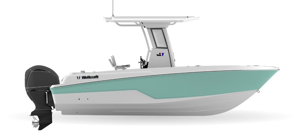 2024 Wellcraft 223 Fisherman Seafoam Green
