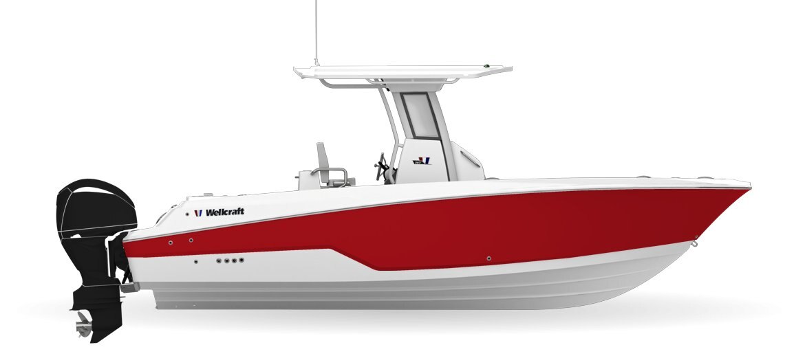 2024 Wellcraft 263 Fisherman Crimson Red
