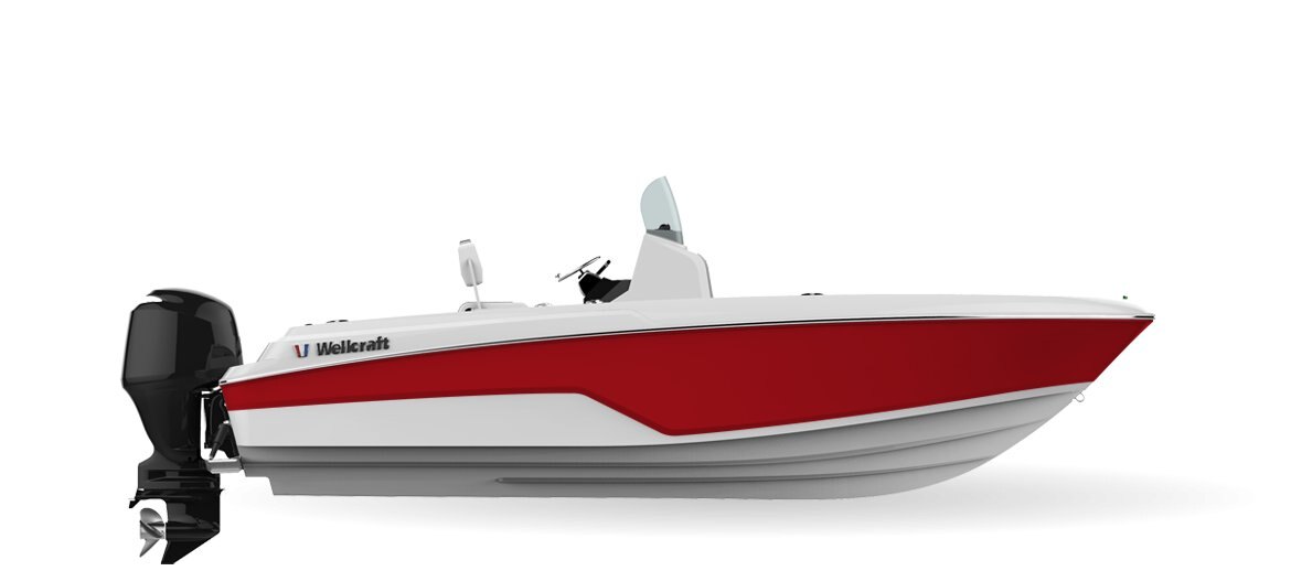 2024 Wellcraft 202 Fisherman Crimson Red