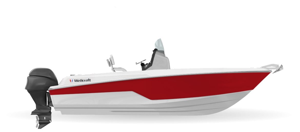 2024 Wellcraft 222 Fisherman Crimson Red