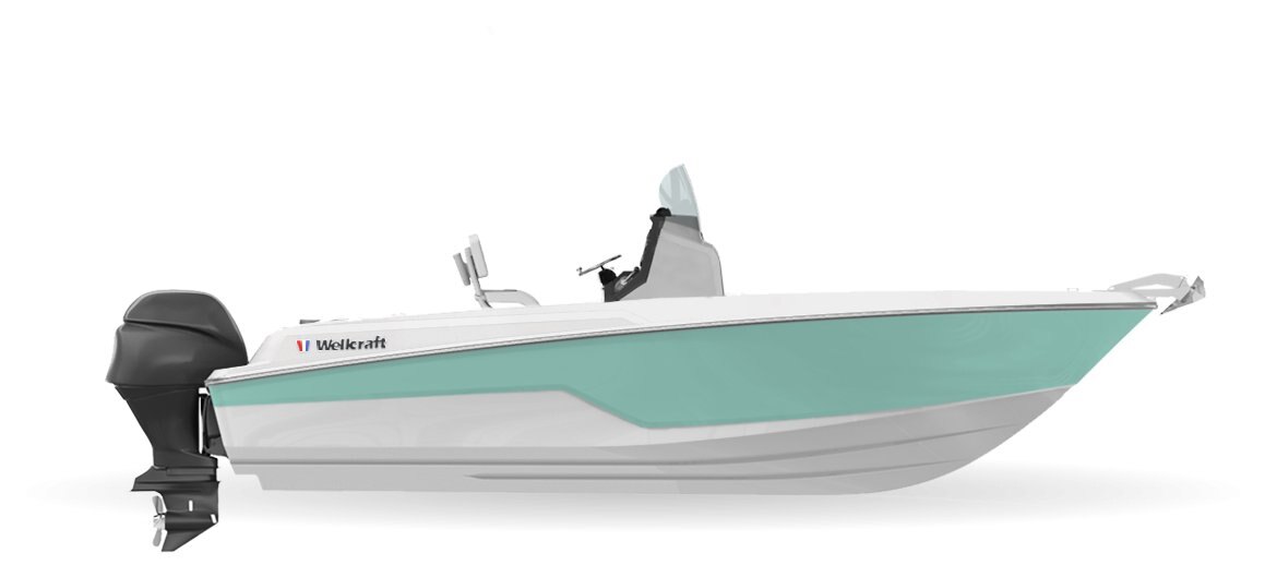 2024 Wellcraft 222 Fisherman Seafoam Green