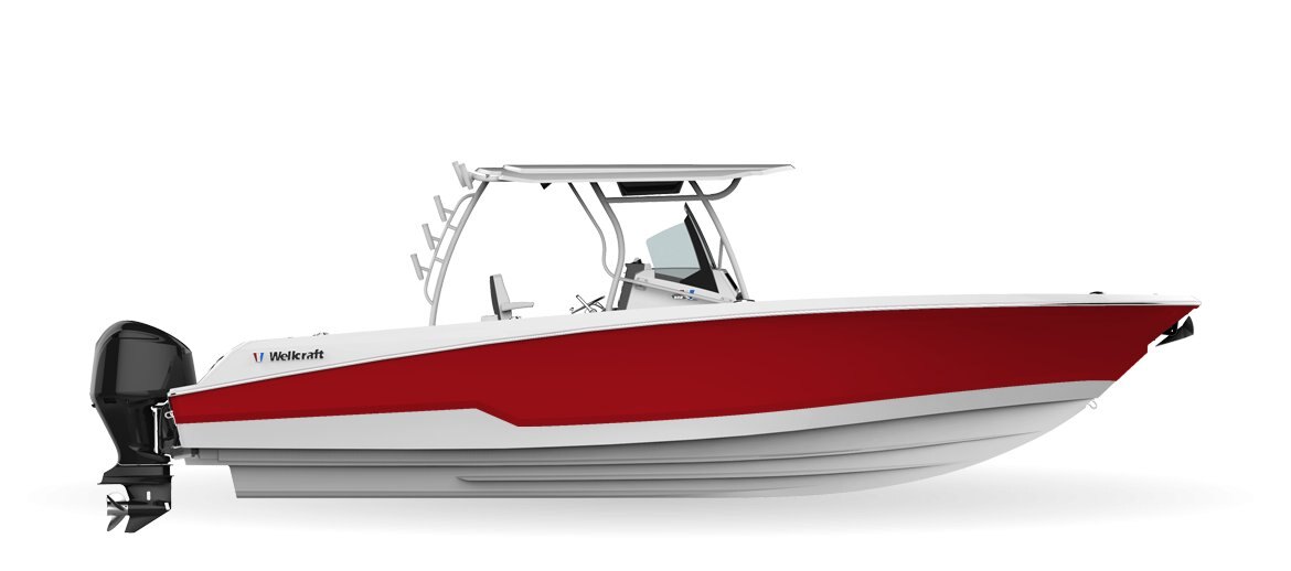 2024 Wellcraft 302 Fisherman Crimson Red