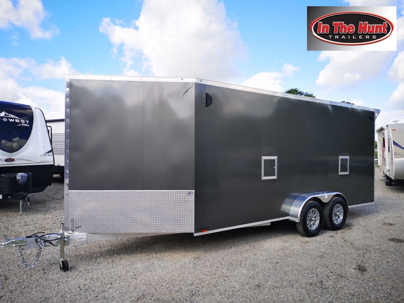 2024 Tow-Tek Trailers 7x23 Drive in/Drive out Aluminum Enclosed - RV Door and Extras!