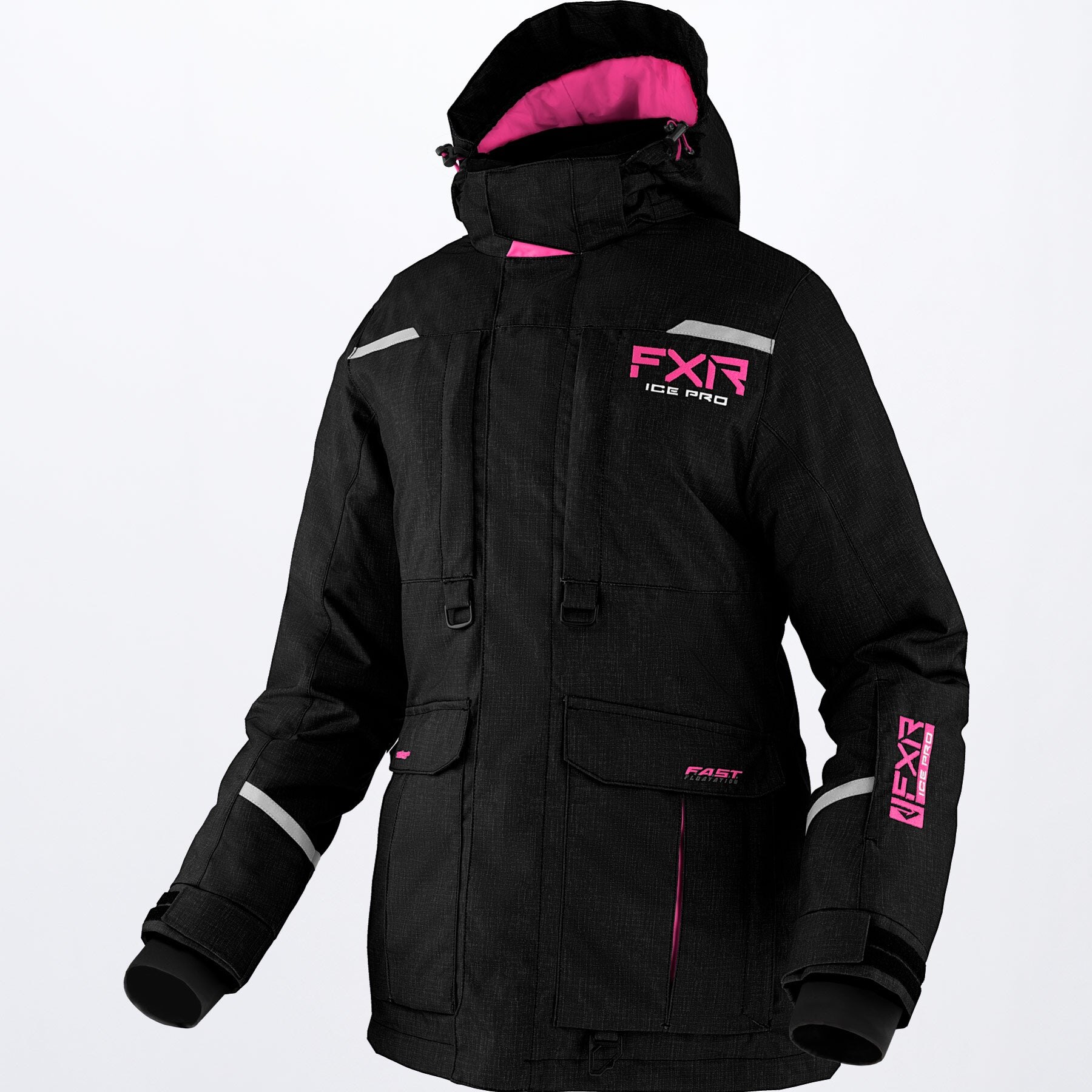 Women's Excursion Ice Pro Jacket 04 Black Linen/Elec Pink