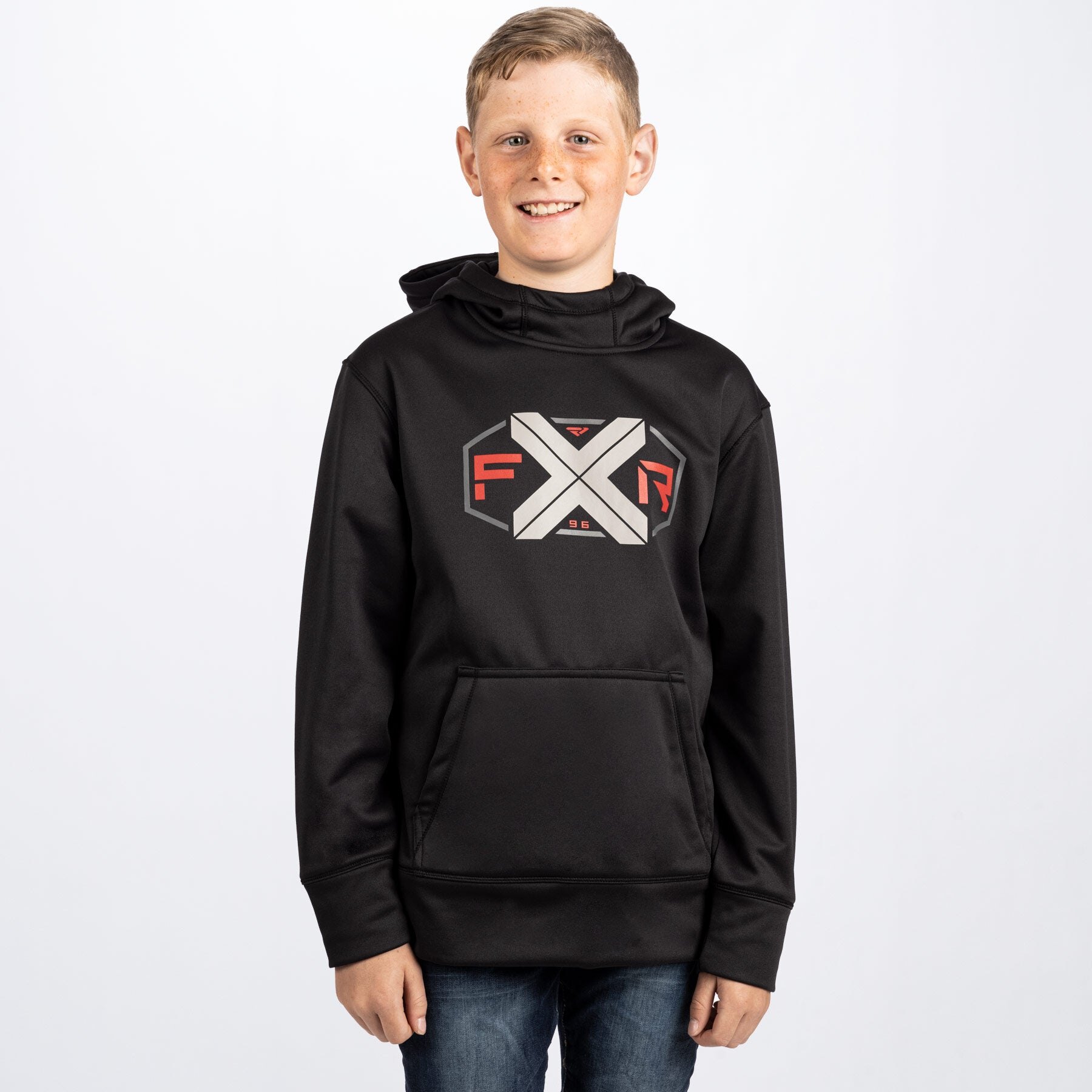 Youth Maverick Tech Pullover Hoodie S Black/Red
