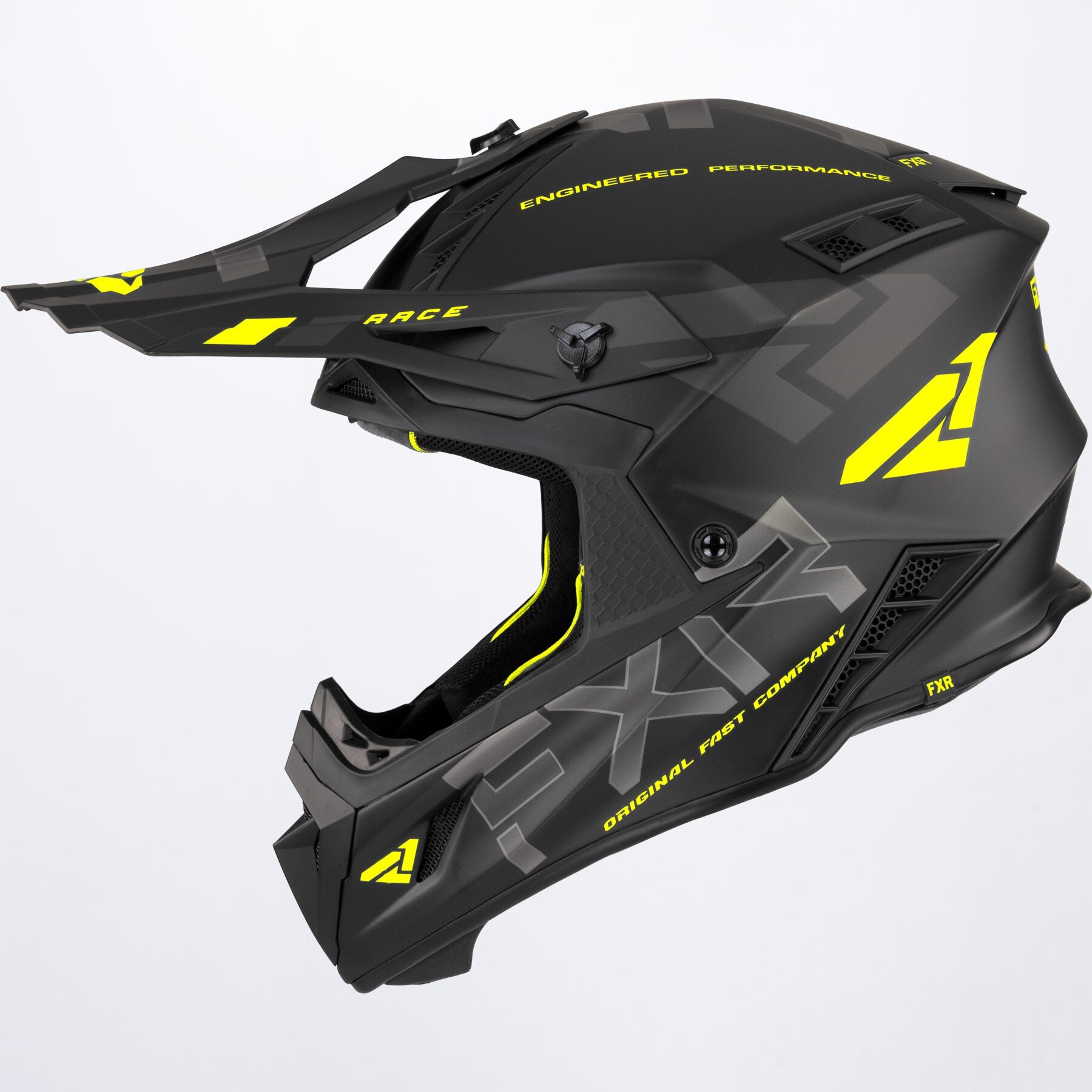 Helium Race Div Helmet with D Ring XS Black/Hi Vis