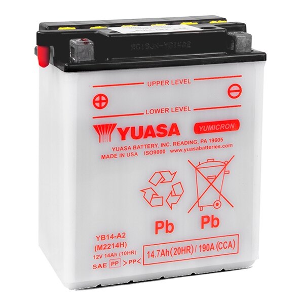 Yuasa High Performance Conventional (AGM) Batteries YB14 A2