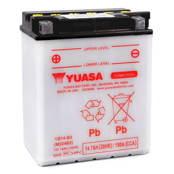 Yuasa High Performance Conventional (AGM) Batteries YB14 B2