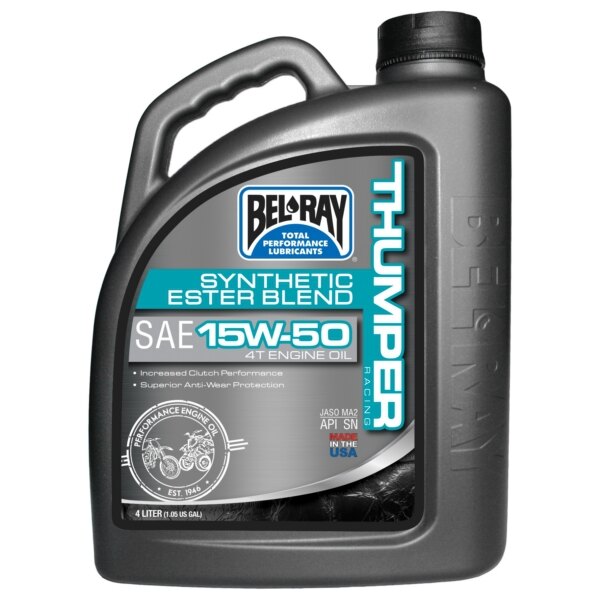 Bel Ray Thumper Racing Synthetic Ester Blend 4T Engine Oil 15W50 4 L / 1.05 G