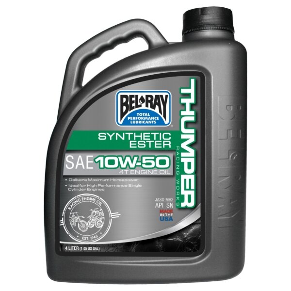 Bel Ray Thumper Racing Works Full Synthetic Ester 4T Engine Oil 10W50 4 L / 1.05 G
