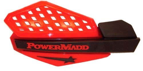 POWERMADD Star Series Handguard System Red, Black Fits Polaris