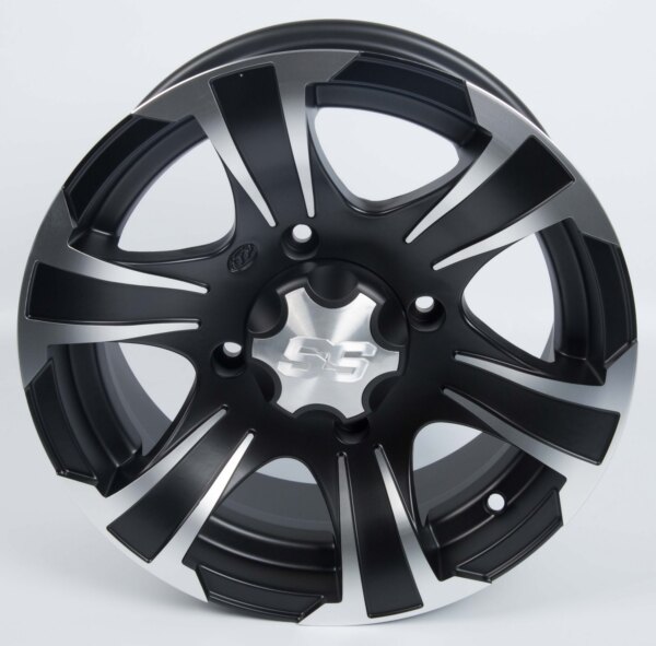 ITP SS Alloy SS312 Wheel 12x7 4/137 52 Matte Black, Machined Front/Rear