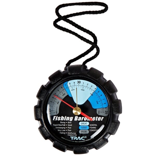 Camco TRAC Outdoors Fishing Barometer Features An Adjustable Pressure  Change Indicator With Reference Marker Color-Coded Dial Easily Calibrates, Barometric Pressure Fishing App