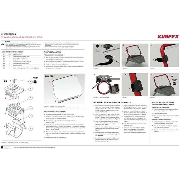Kimpex X2 Series full winsdhield and clamp system GP Fits Arctic cat