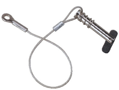 TETHERED 1/4 SPRING LOADED CLEVIS PIN (ATTWOOD MARINE)