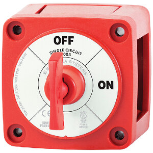 M SERIES MINI BATTERY SWITCH (BLUE SEA SYSTEMS) Red 4 Position