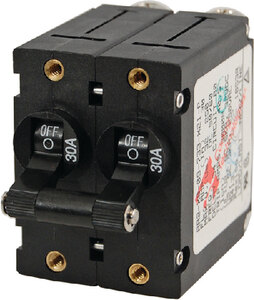 A SERIES DOUBLE POLE AC/DC CIRCUIT BREAKER (BLUE SEA SYSTEMS)