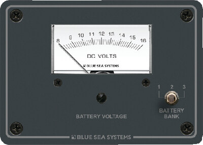 DC ANALOG VOLTMETER PANEL (BLUE SEA SYSTEMS)