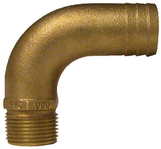 FULL FLOW PIPE TO HOSE ADAPTERS 90° (GROCO)