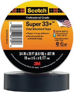 SCOTCH<sup>®</sup> SUPER 33 VINYL ELECTRICAL TAPE (3M MARINE)